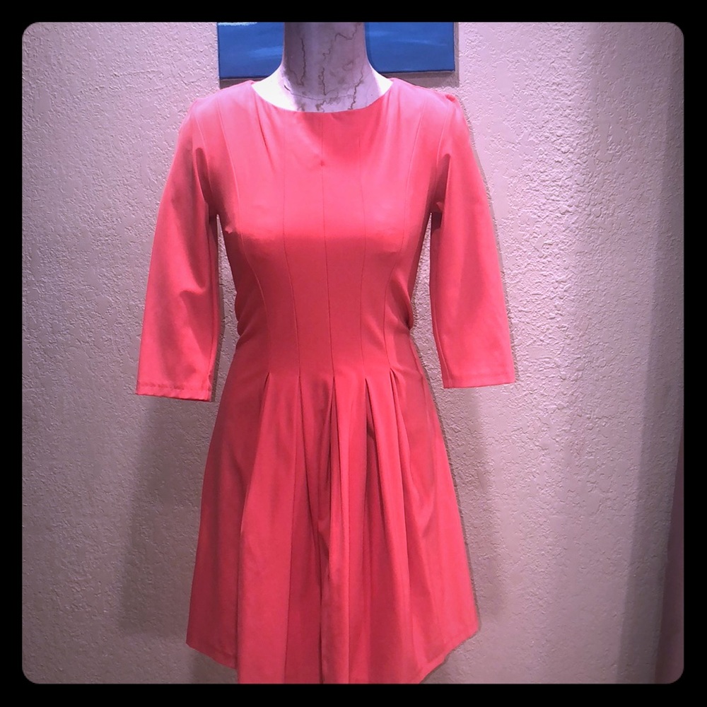 Peach above the knee dress